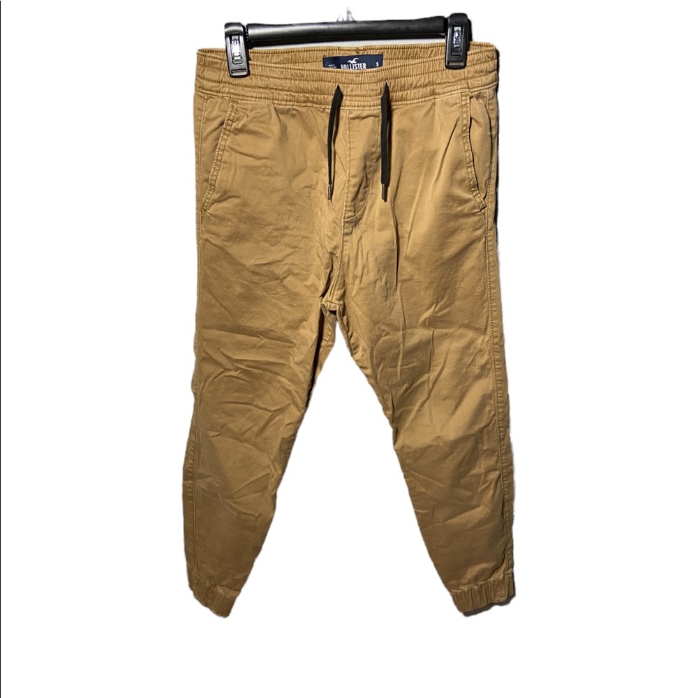 Hollister Men's Tan Skinny Joggers Stretch Small